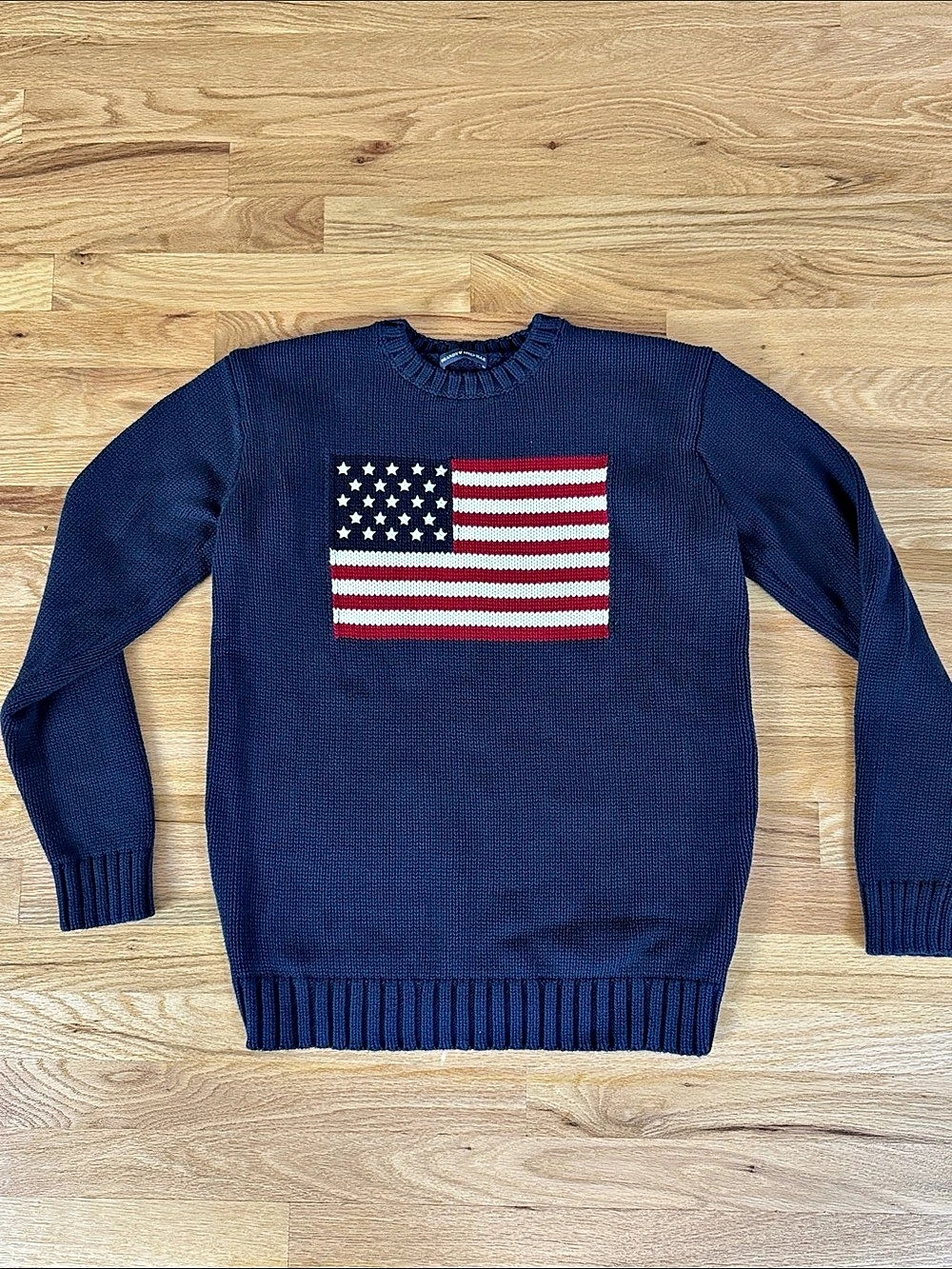 Brandy Melville American Flag Knit Sweater Blue & Red